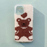 TEDDY BEAR HARD JELL CASE_IVORY