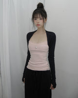 [MADE] Pixel dotted lace sleeveless + bolero SET