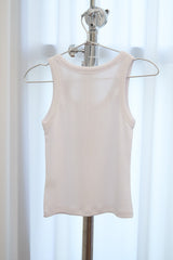 ベーシック リブ スリーブレス(Ivory)