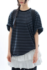 ベリンピグメントストライプTシャツ