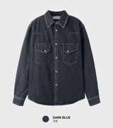  Billy Western Two Pocket Denim Long Sleeve Shirt