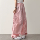 Roa Baslock Nylon Cargo Wide Pants