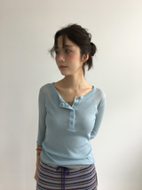 イッツシアーヘンリーネックスリーブレスTシャツ (4color)