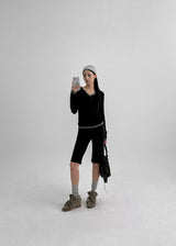 [MADE] Yusia Layered Snap Long Sleeve T-shirt