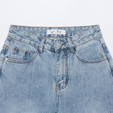 クラシックルックセミワイドデニムパンツ code 18101