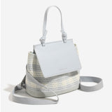 Resort look rattan knit backpack/handbag