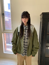 [unisex] Youinb Two-Way Shirring Hood Flight Jumper