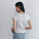 C 90S LINE BASIC T-SHIRT_LIGHT GREY