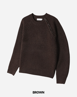 Bark Zipper Round Knit