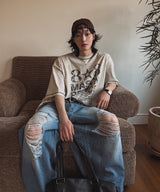 Portina Damage Wide Denim Pants