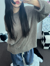 パッチ🤎ルーズガーリーオーバーニット🧸🤍🤎🖤4カラー