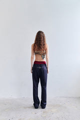 4 BUTTON SEMI FLARED PANTS