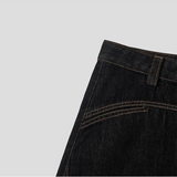 [Unisex] Stitch curve flare denim pants