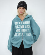 pt letter zip up (mint)