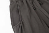 Frill sweat pants - deep brown