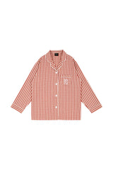 PRS レッドチェック パジャマ ロングパンツ セットアップ