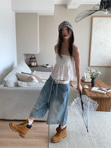 SMOKE PUNCHING BLOUSE TOP