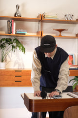 スリーブレスコットンT (NAVY)