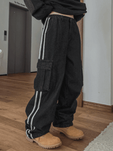 エルモサイドラインカーゴデニムパンツ
