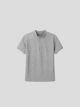 スリムフィット モックネック ハーフ ジップアップ(4color)
