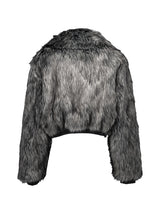 FUR SHORT JACKET CHARCOAL