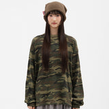 Ribbie Waffle Long Sleeve - Camo