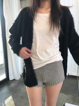 モヘアカーディガン