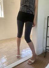FOLDING CAPRI LEGGINGS (2color)