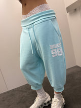 Teenager Capri Jogger Number Patch Jogger Pants 3color