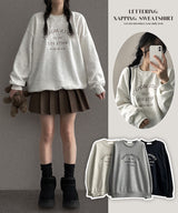 Vind lettering fleece sweatshirt