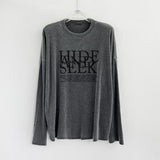 LMN ハイドオーバーサイズフィットピグメントニットロングスリーブ Tシャツ (3 colors)