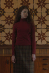 Log turtle neck top_wine