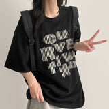 カーブレタリングショートスリーブTシャツ