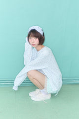 ココヘンリーネックワッフルトップ (MINT)