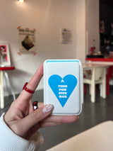 Blue Heart Magsafe Leather Card Holder / TREEFORFIVE345