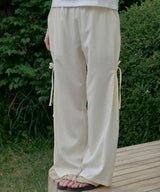 Embo Flower Easy Banding Wide Pants ( 2 colors )
