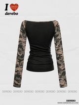 Must-have raglan wide neck long-sleeve t-shirt