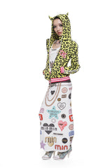 Yellow Leopard Print Hoodie
