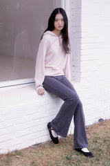 Classic slit Bootcut Pant (CHARCOAL)