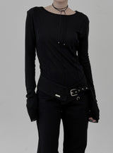 Outsole see-through long-sleeve tee