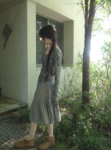 bold shirring skirt