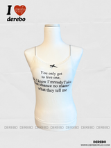 Lettering Pad Camisole Sleeveless T-shirt