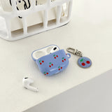 cherry epoxy keyring (conflower blue)