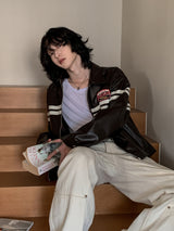 Babel Patch Leather Jacket