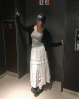 トピンフリルティアードロングスカート
