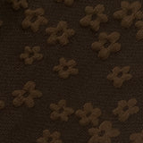 flower turn-up shorts_brown