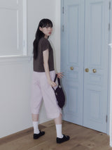 TULIP STRIPE CAPRI PANTS (PINK)