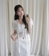 inua matte satin flower midi sk