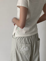 ダンシングオーキッド スタンダード スリムフィット PK Tシャツ (ivory) 2サイズ