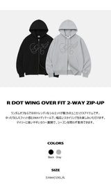 【limited price】R DOT WING OVER FIT 2-WAY ZIP-UP (2color) 
